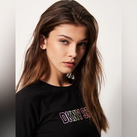 DKNY Sport Womens Ombre Logo Dress Black Size Small NWTs - Picture 4 of 16